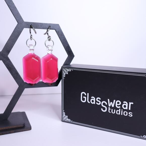 GLASSWEAR STUDIOS Handmade Pinot Noir Red Rupee Weights 10g/2.5mm Hangers - Picture 2 of 8